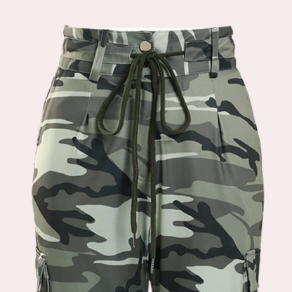 Camouflage women's cargo pants