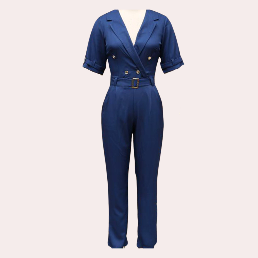 Elegant ladies jumpsuit with v-neck