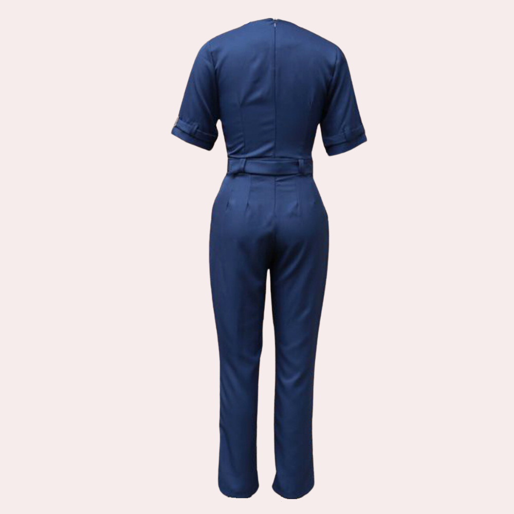 Elegant ladies jumpsuit with v-neck