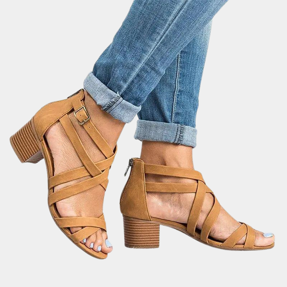 Women's Stacked Heel Sandals