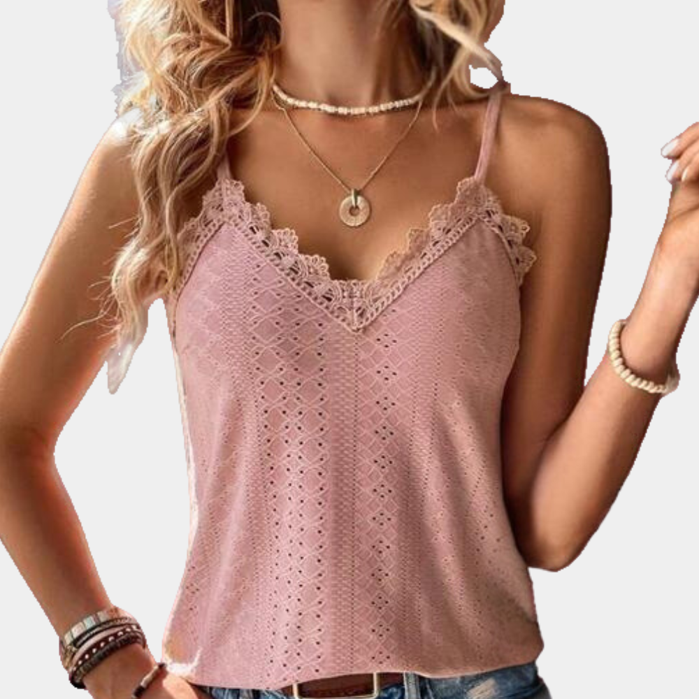 Stylish women's top with v-neck