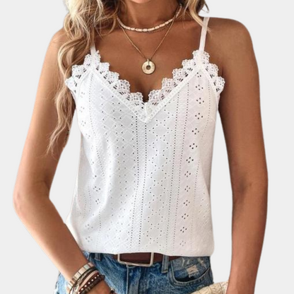 Stylish women's top with v-neck