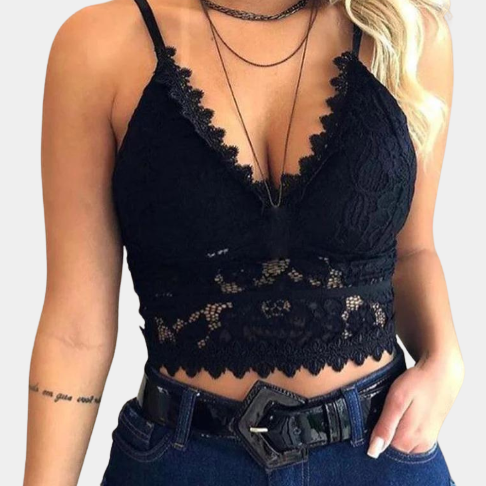 Stylish floral lace ladies top