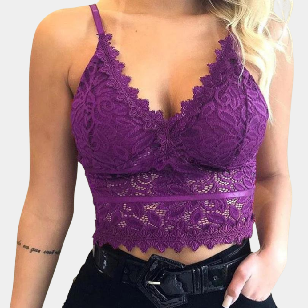 Stylish floral lace ladies top