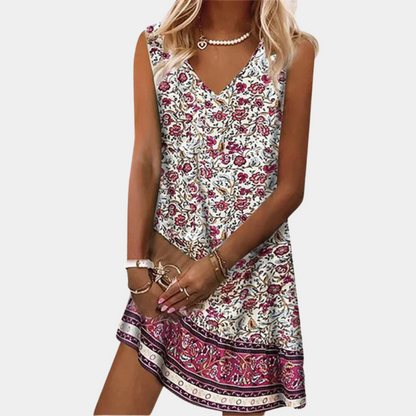 Casual floral beach dress for women