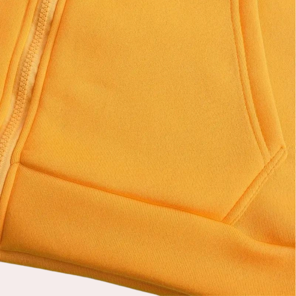 Casual orange color block hoodie for men