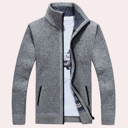 Casual knitted men's cardigan