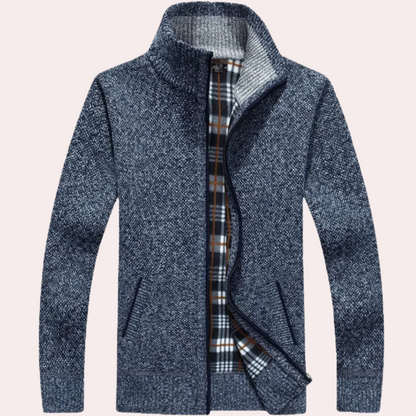 Casual knitted men's cardigan