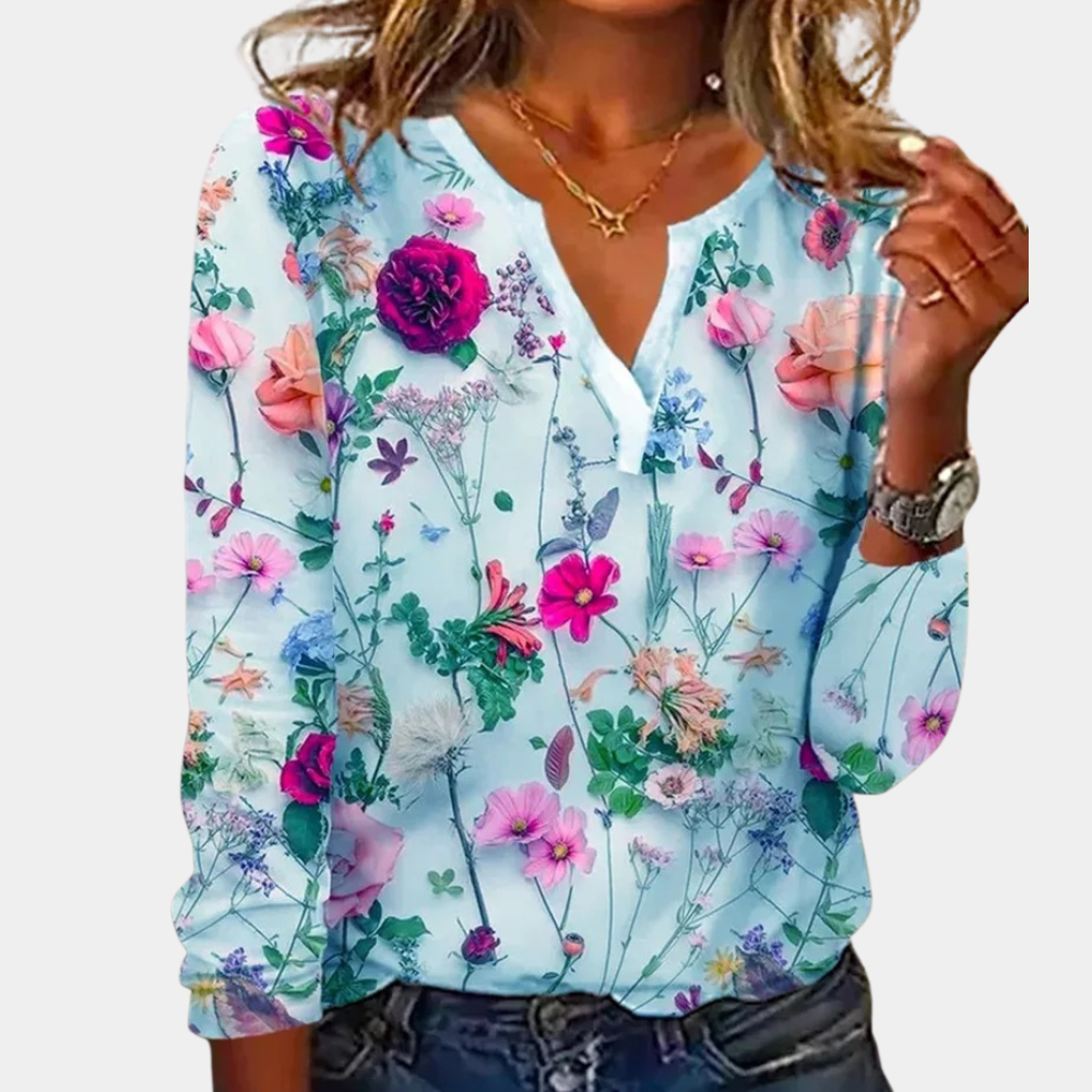 Casual floral blouse for women