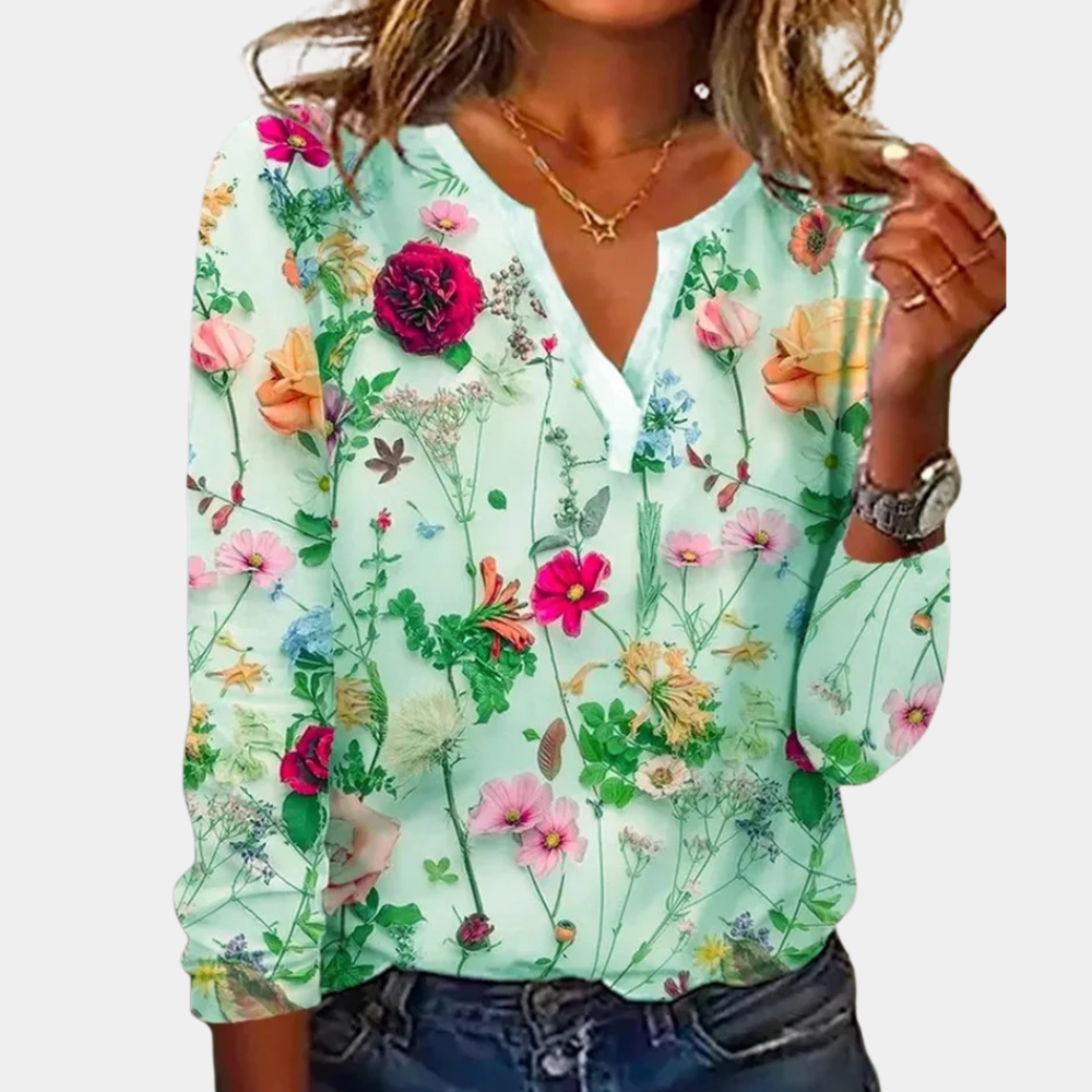 Casual floral blouse for women