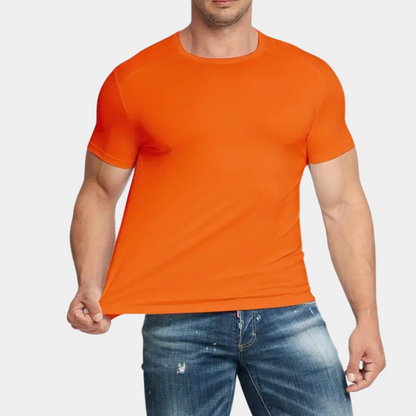 Oranje t-shirt met ronde hals