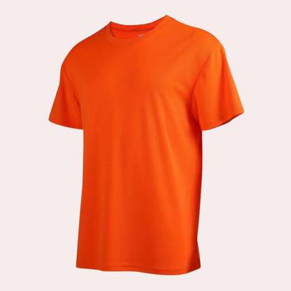 Oranje t-shirt met ronde hals