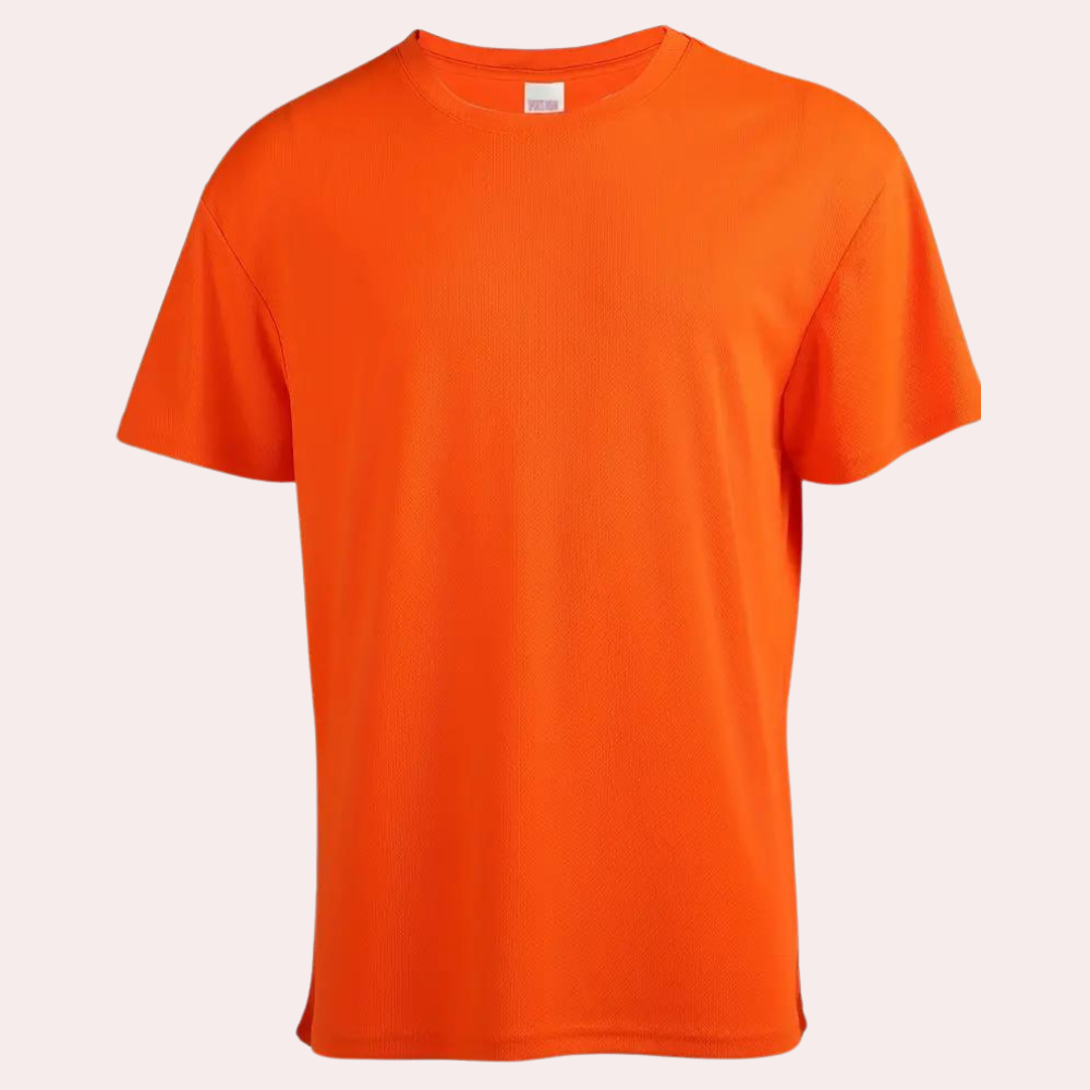 Orange crew neck t-shirt