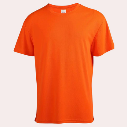 Oranje t-shirt met ronde hals