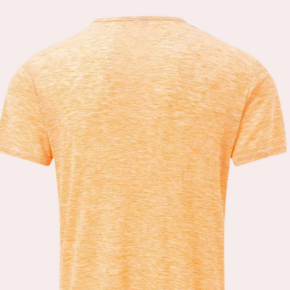 Heren t-shirt met ronde hals oranje