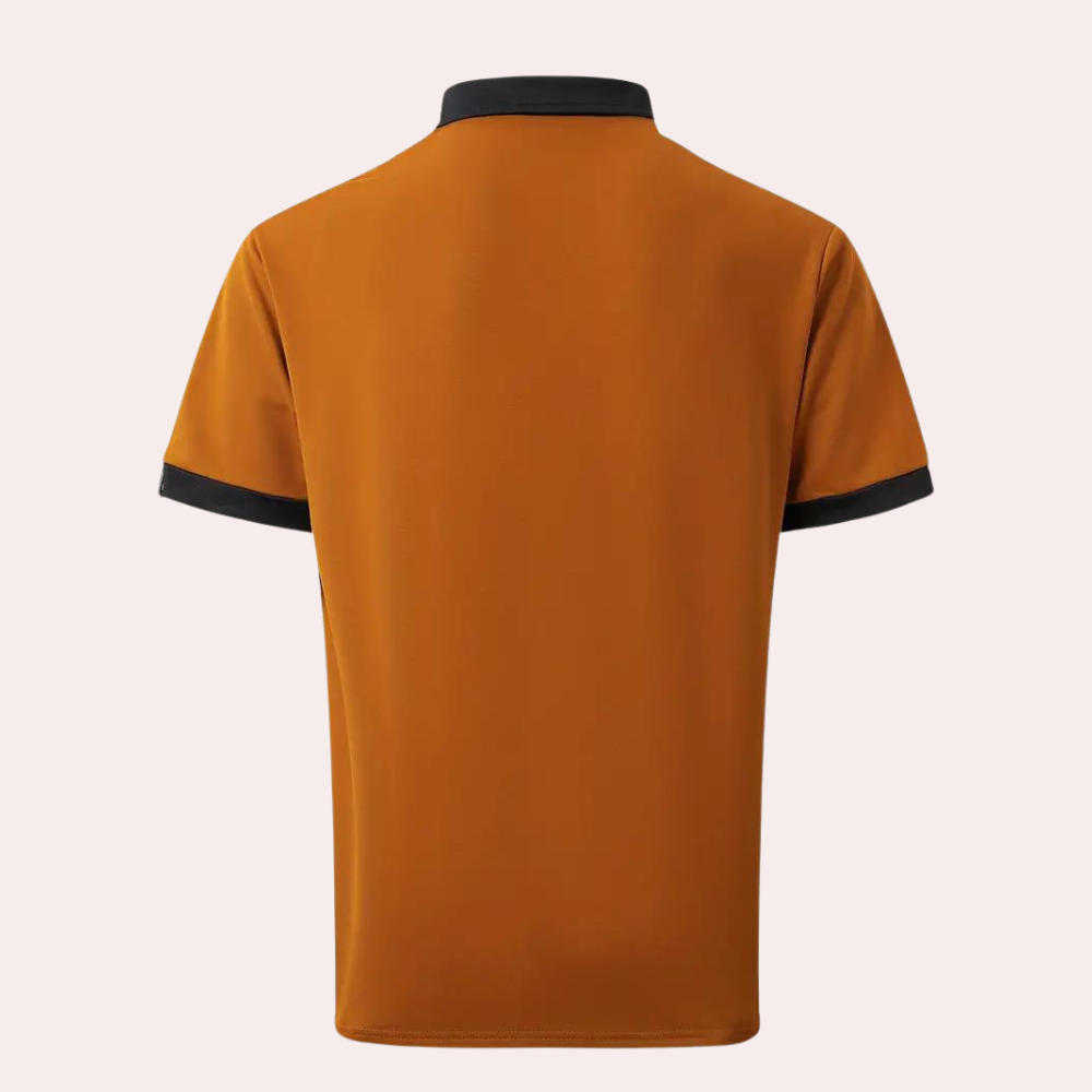 Orange short sleeve shirt for men