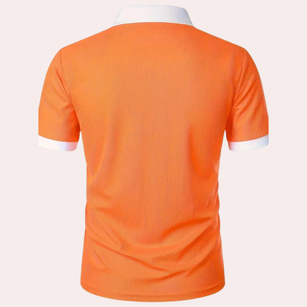 Klassiek oranje heren T-shirt