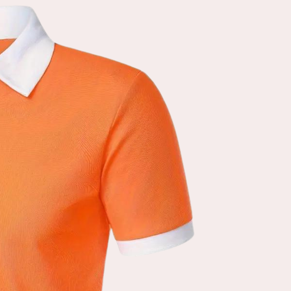 Klassiek oranje heren T-shirt