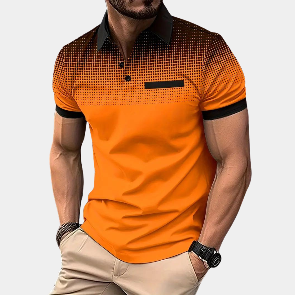 Stylish gradient polo shirt for men