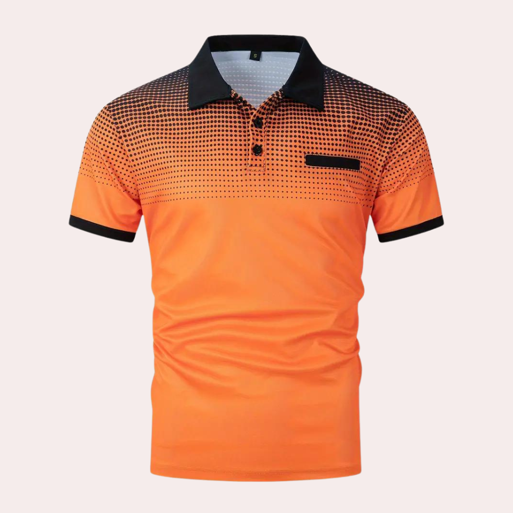 Stylish gradient polo shirt for men