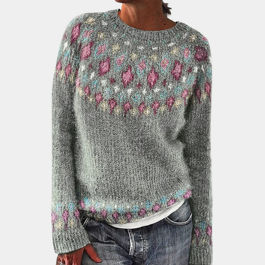 Elegant striped women's sweater