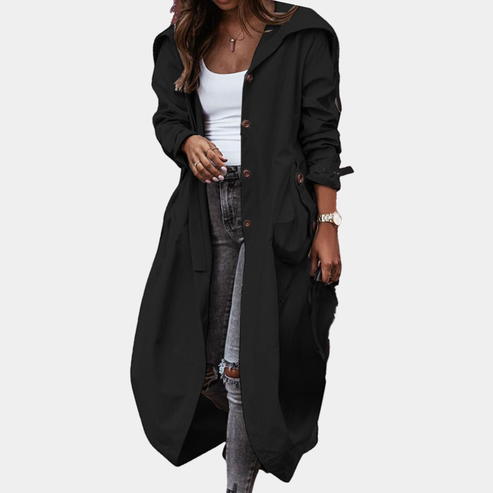 Trendy long ladies coat