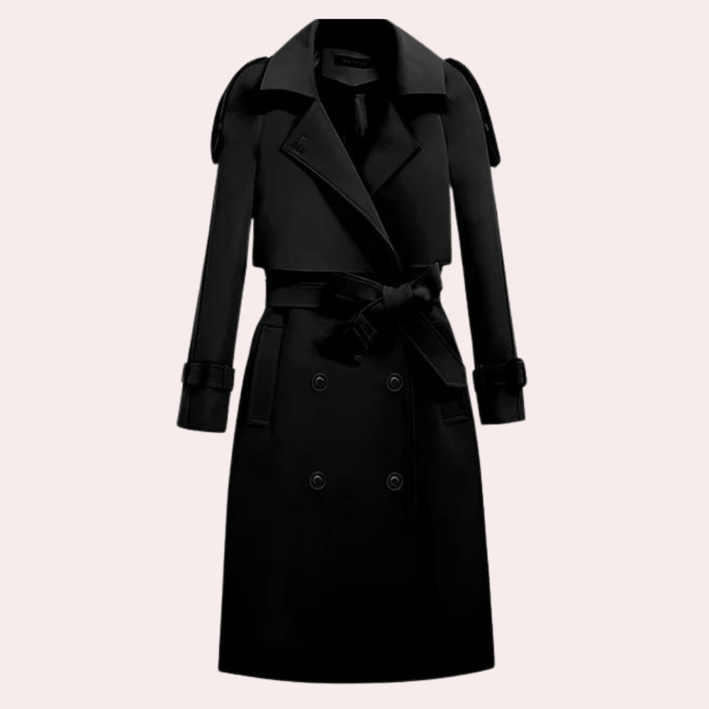 Elegant long trench coat for women