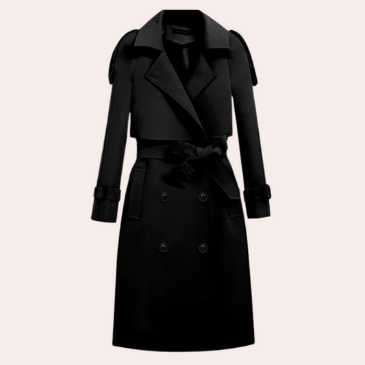 Elegant long trench coat for women