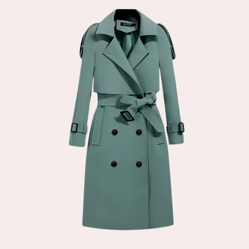 Elegant long trench coat for women