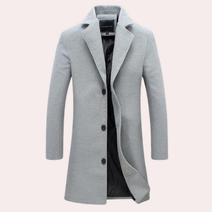 Modern long coat for men