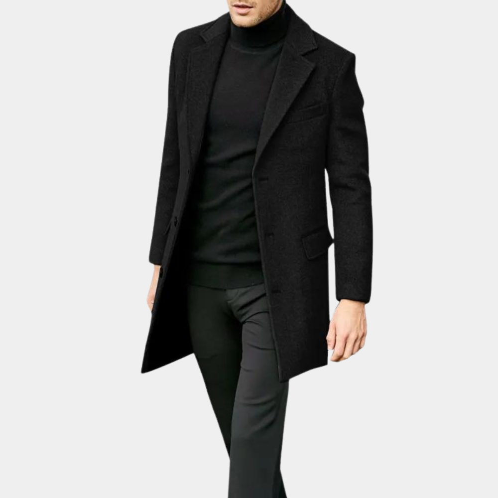 Classic long coat for men