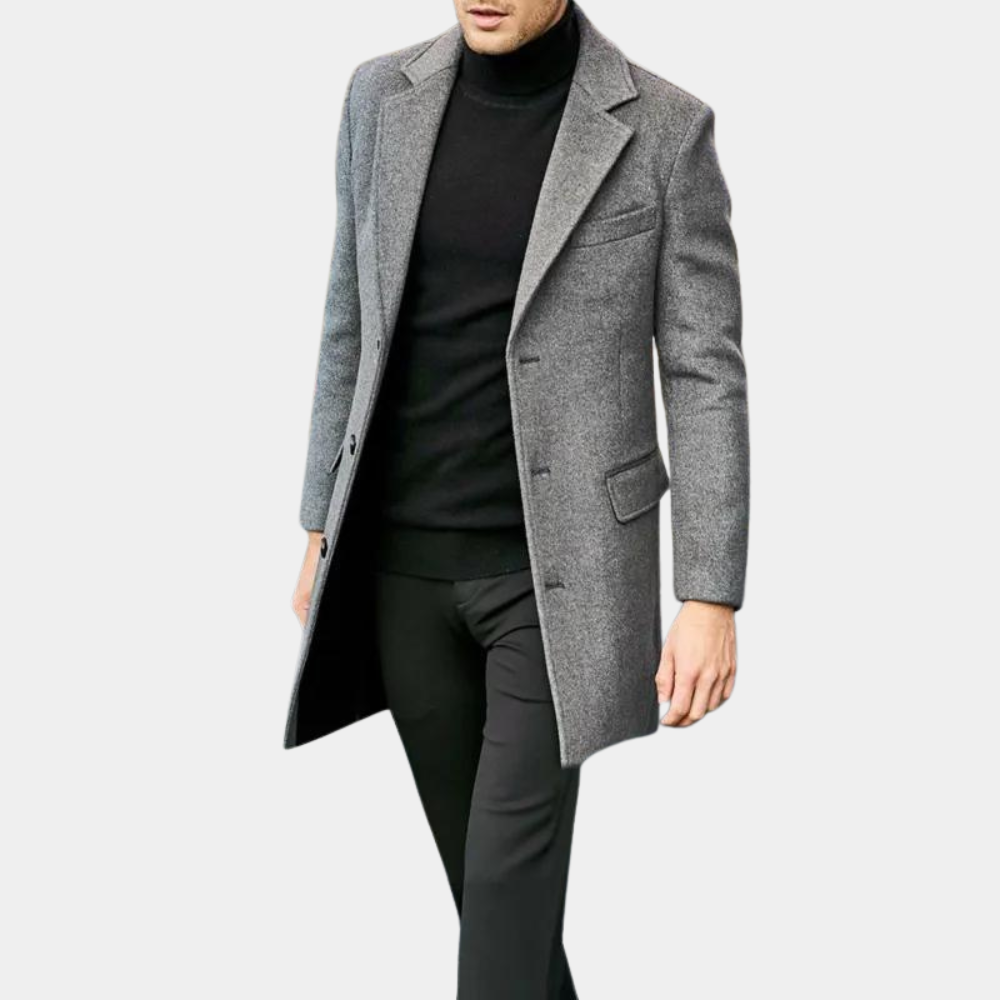 Classic long coat for men