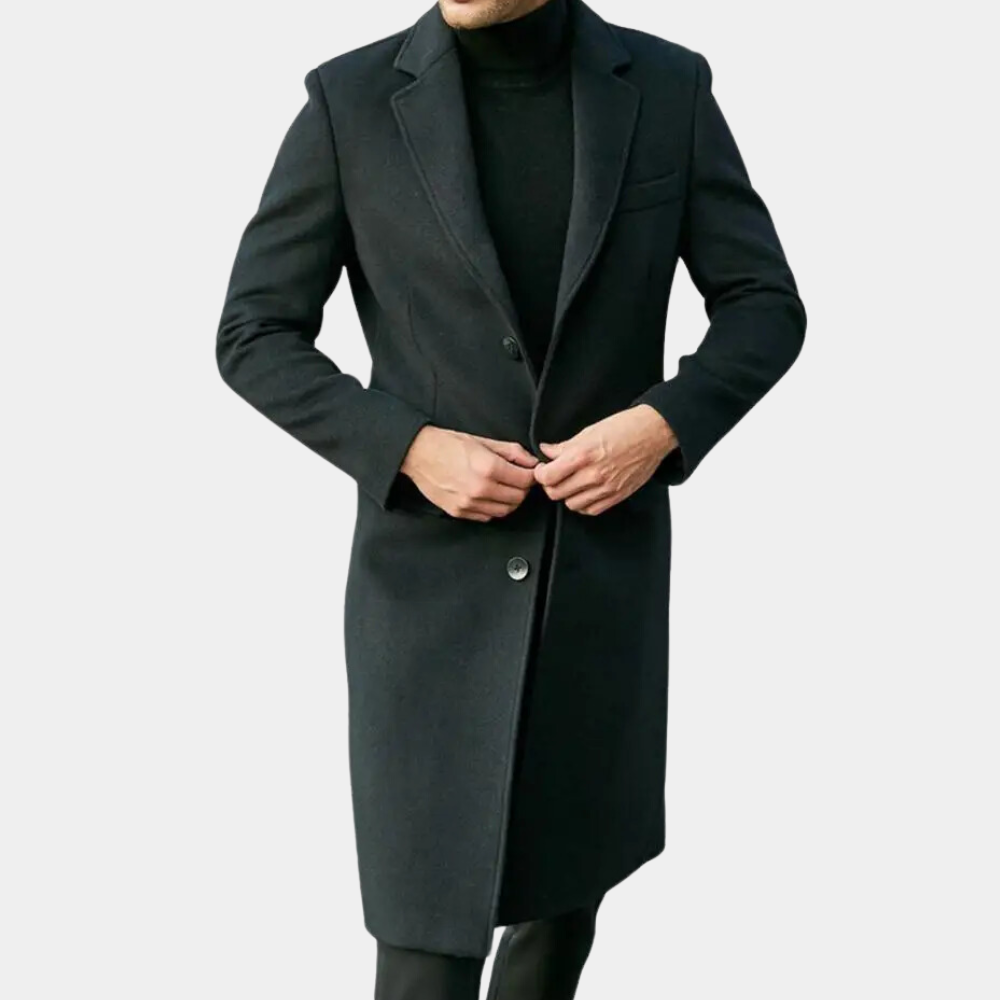 Classic long coat for men