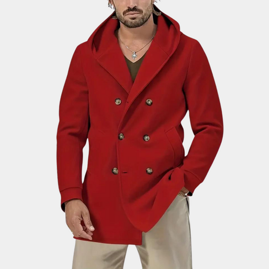 Men's Casual Hooded Trench Coat