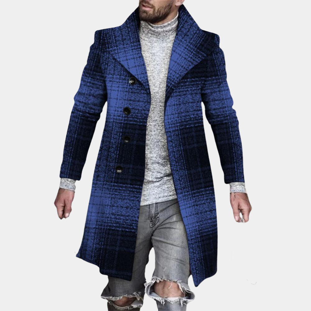 Mid-length stylish coat for men