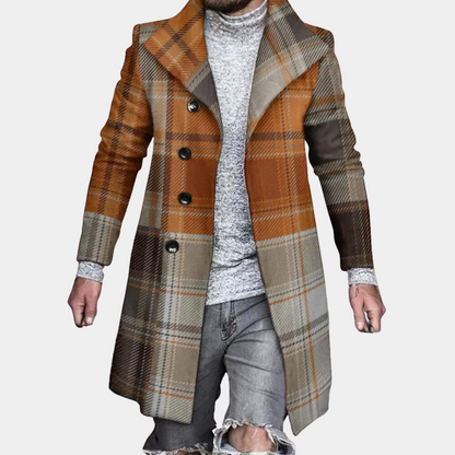 Mid-length stylish coat for men