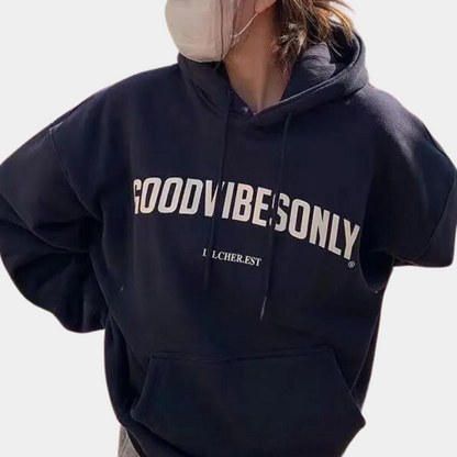 Warm and printed women's hoodie