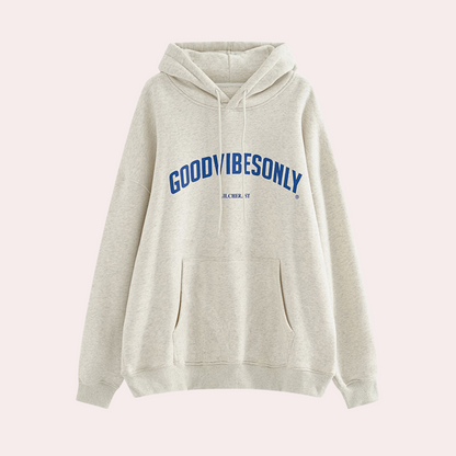 Warm and printed women's hoodie