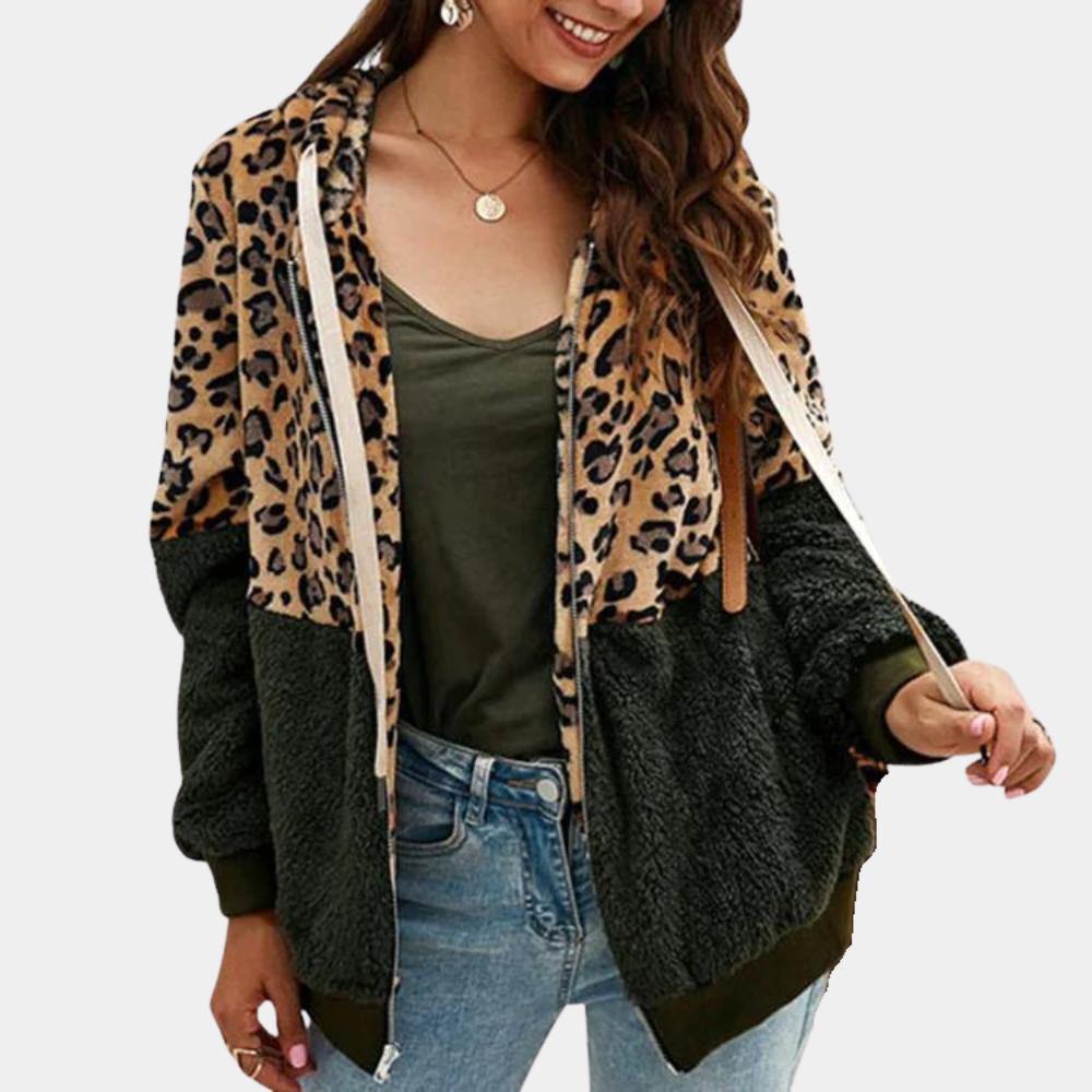 Women's leopard print hood