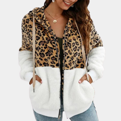 Women's leopard print hood