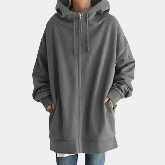 Stylish zip-up hoodie for women