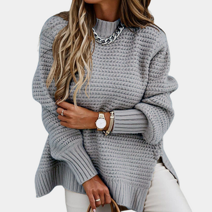 Stylish knitted women's sweater