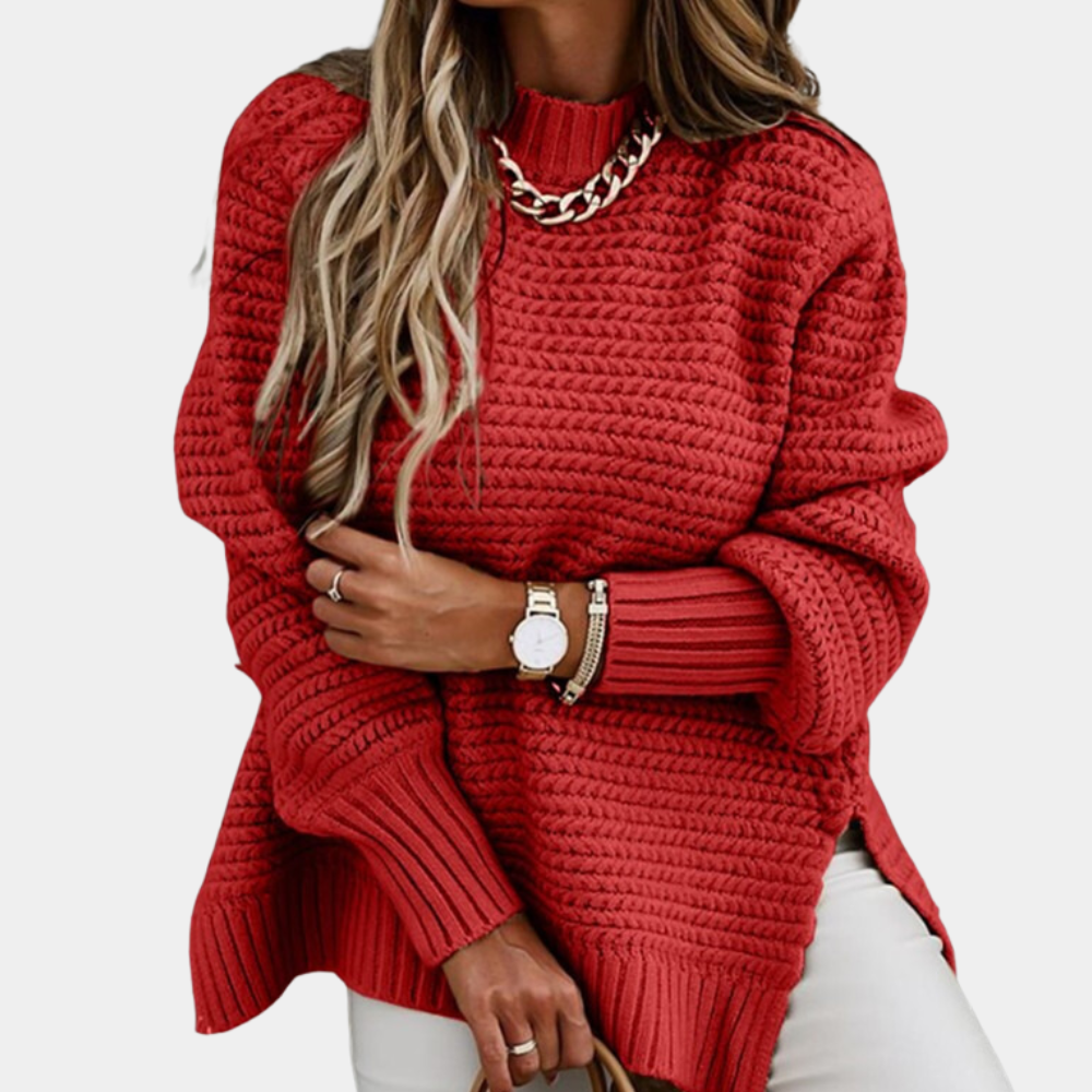 Stylish knitted women's sweater