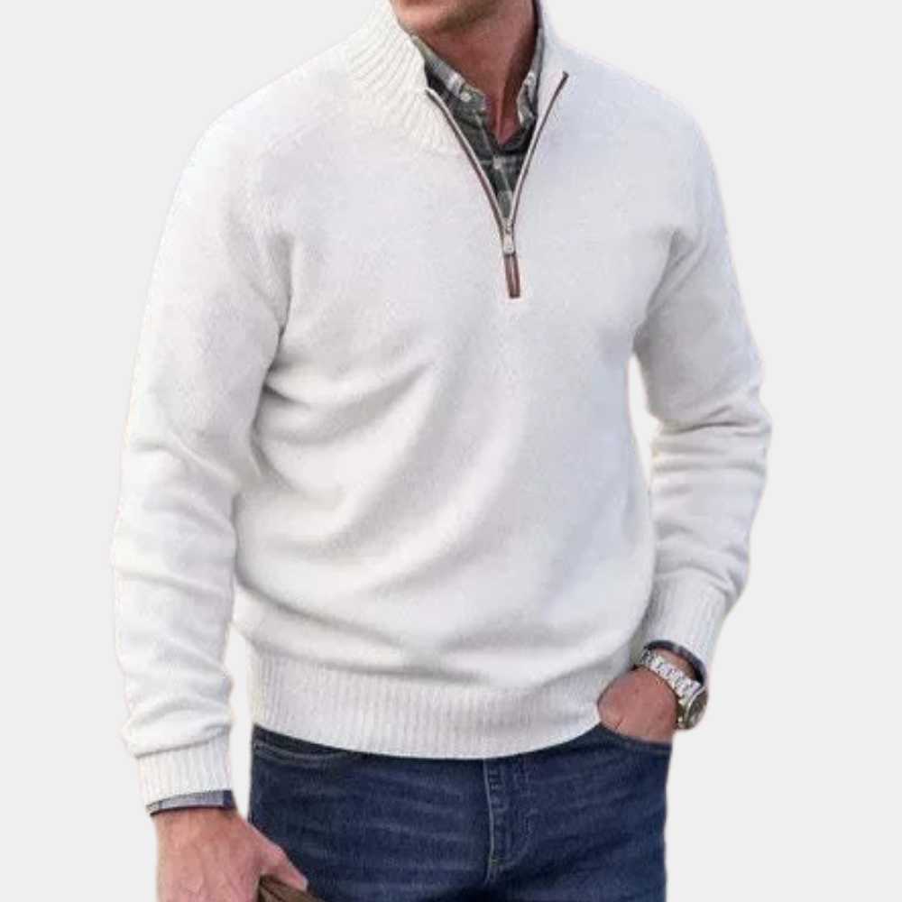 Stylish zip-up sweater for men