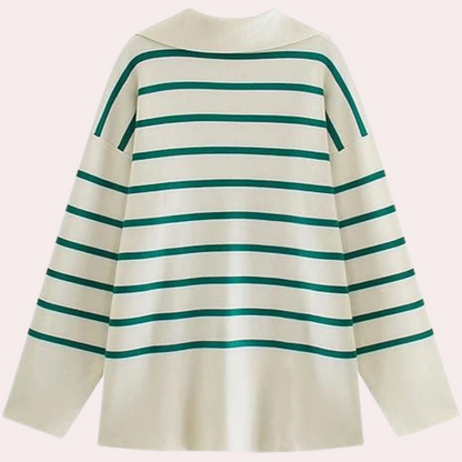 Striped oversized women's sweater