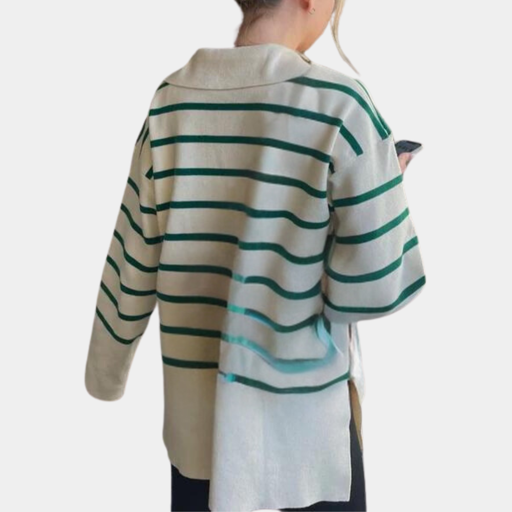 Striped oversized women's sweater