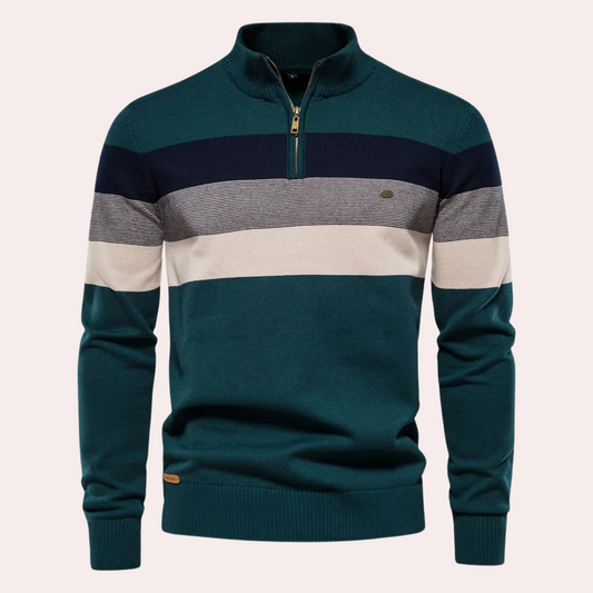 Trendy striped men's sweater