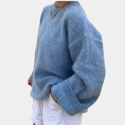 Knitted oversized women's sweater 