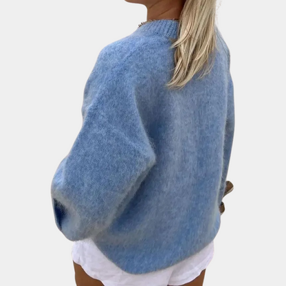 Knitted oversized women's sweater 