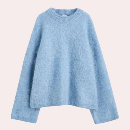 Knitted oversized women's sweater 